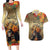 Dia de Los Muertos Mexico Couples Matching Long Sleeve Bodycon Dress and Hawaiian Shirt Aztec Goddess Mictecacihuatl LT7 - Wonder Print Shop