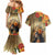 Dia de Los Muertos Mexico Couples Matching Mermaid Dress and Hawaiian Shirt Aztec Goddess Mictecacihuatl LT7 - Wonder Print Shop