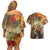 Dia de Los Muertos Mexico Couples Matching Off Shoulder Short Dress and Hawaiian Shirt Aztec Goddess Mictecacihuatl LT7 - Wonder Print Shop