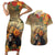 Dia de Los Muertos Mexico Couples Matching Short Sleeve Bodycon Dress and Hawaiian Shirt Aztec Goddess Mictecacihuatl LT7 - Wonder Print Shop