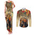 Dia de Los Muertos Mexico Couples Matching Tank Maxi Dress and Long Sleeve Button Shirt Aztec Goddess Mictecacihuatl LT7 - Wonder Print Shop