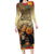 Dia de Los Muertos Mexico Family Matching Long Sleeve Bodycon Dress and Hawaiian Shirt Aztec Goddess Mictecacihuatl