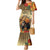 Dia de Los Muertos Mexico Family Matching Mermaid Dress and Hawaiian Shirt Aztec Goddess Mictecacihuatl