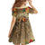 Dia de Los Muertos Mexico Family Matching Off Shoulder Maxi Dress and Hawaiian Shirt Aztec Goddess Mictecacihuatl