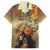 Dia de Los Muertos Mexico Family Matching Off Shoulder Maxi Dress and Hawaiian Shirt Aztec Goddess Mictecacihuatl