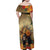 Dia de Los Muertos Mexico Family Matching Off Shoulder Maxi Dress and Hawaiian Shirt Aztec Goddess Mictecacihuatl