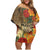 Dia de Los Muertos Mexico Family Matching Off Shoulder Short Dress and Hawaiian Shirt Aztec Goddess Mictecacihuatl