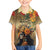 Dia de Los Muertos Mexico Family Matching Off Shoulder Short Dress and Hawaiian Shirt Aztec Goddess Mictecacihuatl