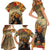 Dia de Los Muertos Mexico Family Matching Short Sleeve Bodycon Dress and Hawaiian Shirt Aztec Goddess Mictecacihuatl