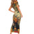 Dia de Los Muertos Mexico Family Matching Short Sleeve Bodycon Dress and Hawaiian Shirt Aztec Goddess Mictecacihuatl