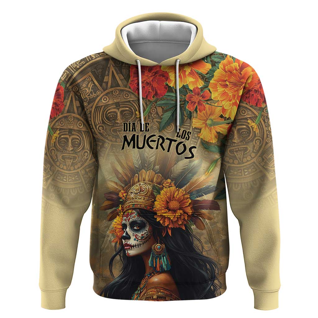 Dia de Los Muertos Mexico Hoodie Aztec Goddess Mictecacihuatl