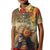 Dia de Los Muertos Mexico Kid Polo Shirt Aztec Goddess Mictecacihuatl