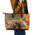 Dia de Los Muertos Mexico Leather Tote Bag Aztec Goddess Mictecacihuatl - Wonder Print Shop