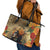 Dia de Los Muertos Mexico Leather Tote Bag Aztec Goddess Mictecacihuatl - Wonder Print Shop