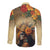 Dia de Los Muertos Mexico Long Sleeve Button Shirt Aztec Goddess Mictecacihuatl - Wonder Print Shop