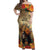 Dia de Los Muertos Mexico Off Shoulder Maxi Dress Aztec Goddess Mictecacihuatl - Wonder Print Shop