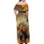 Dia de Los Muertos Mexico Off Shoulder Maxi Dress Aztec Goddess Mictecacihuatl - Wonder Print Shop