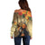 Dia de Los Muertos Mexico Off Shoulder Sweater Aztec Goddess Mictecacihuatl - Wonder Print Shop