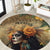 Dia de Los Muertos Mexico Round Carpet Aztec Goddess Mictecacihuatl