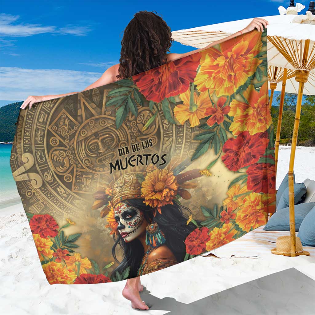 Dia de Los Muertos Mexico Sarong Aztec Goddess Mictecacihuatl - Wonder Print Shop