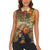 Dia de Los Muertos Mexico Women Sleeveless Polo Shirt Aztec Goddess Mictecacihuatl - Wonder Print Shop