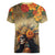 Dia de Los Muertos Mexico Women V-Neck T-Shirt Aztec Goddess Mictecacihuatl - Wonder Print Shop