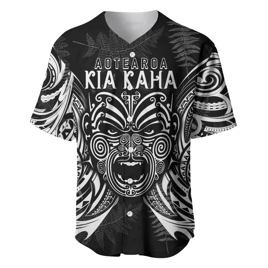 Custom New Zealand Rugby Baseball Jersey 2023 World Cup Aotearoa Haka Face LT7 - Wonder Print Shop