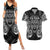 Custom New Zealand Rugby Couples Matching Summer Maxi Dress and Hawaiian Shirt 2023 World Cup Aotearoa Haka Face LT7 - Wonder Print Shop