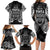 Custom New Zealand Rugby Family Matching Long Sleeve Bodycon Dress and Hawaiian Shirt 2023 World Cup Aotearoa Haka Face LT7 - Wonder Print Shop