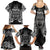 Custom New Zealand Rugby Family Matching Summer Maxi Dress and Hawaiian Shirt 2023 World Cup Aotearoa Haka Face - Wonder Print Shop