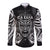 Custom New Zealand Rugby Long Sleeve Button Shirt 2023 World Cup Aotearoa Haka Face - Wonder Print Shop