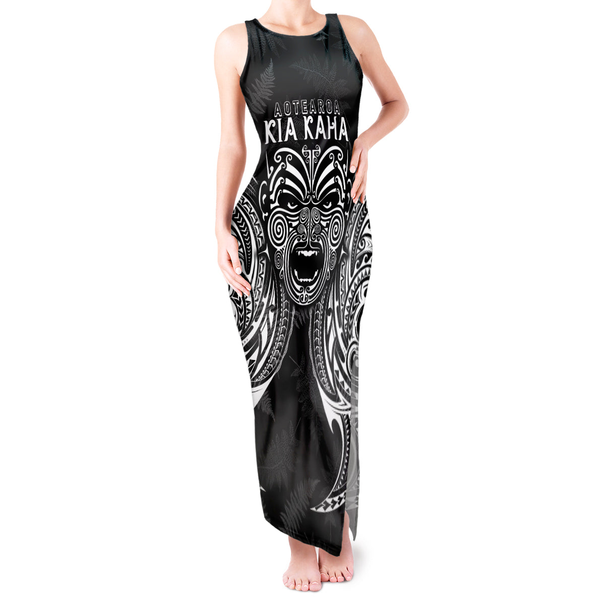 custom-new-zealand-rugby-tank-maxi-dress-2023-world-cup-aotearoa-haka-face