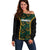 Jamaica Reggae Boyz Custom Off Shoulder Sweater Ethnic Motifs