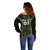 Jamaica Reggae Boyz Custom Off Shoulder Sweater Ethnic Motifs