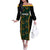 Jamaica Reggae Boyz Custom Off The Shoulder Long Sleeve Dress Ethnic Motifs - Wonder Print Shop