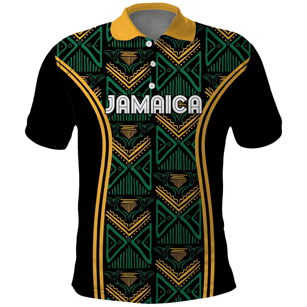 Jamaica Reggae Boyz Custom Polo Shirt Ethnic Motifs