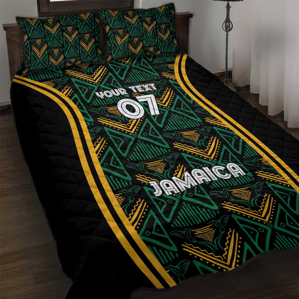 Jamaica Reggae Boyz Custom Quilt Bed Set Ethnic Motifs - Wonder Print Shop