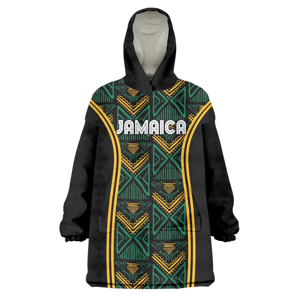 Jamaica Reggae Boyz Custom Wearable Blanket Hoodie Ethnic Motifs