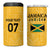 Jamaica Custom 4 in 1 Can Cooler Tumbler Ethnic Motifs - Gold Accents