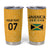 Jamaica Custom Tumbler Cup Ethnic Motifs - Gold Accents