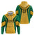 Jamaica Custom Zip Hoodie Ethnic Motifs - Gold Accents - Wonder Print Shop