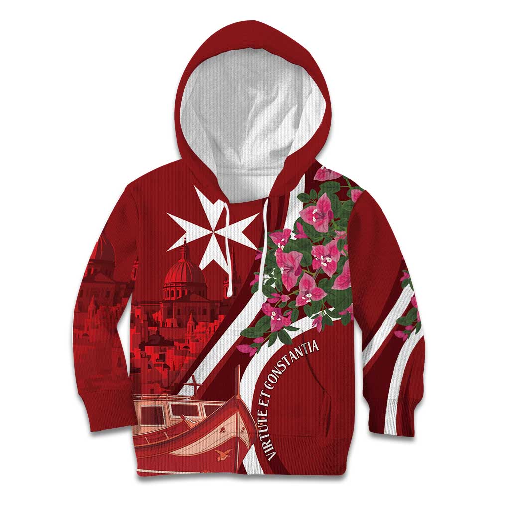 Inħobbok Malta Kid Hoodie Bougainville and Luzzu