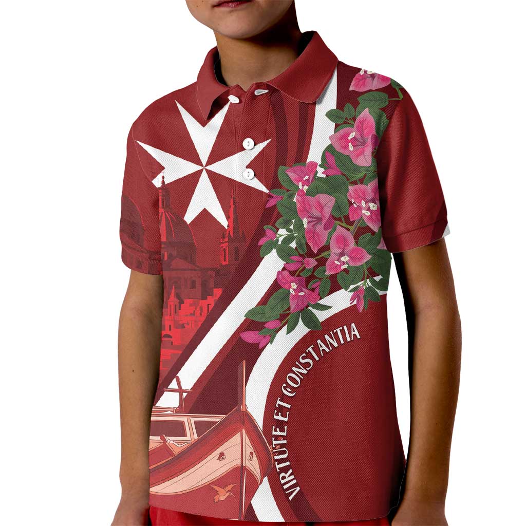 Inħobbok Malta Kid Polo Shirt Bougainville and Luzzu