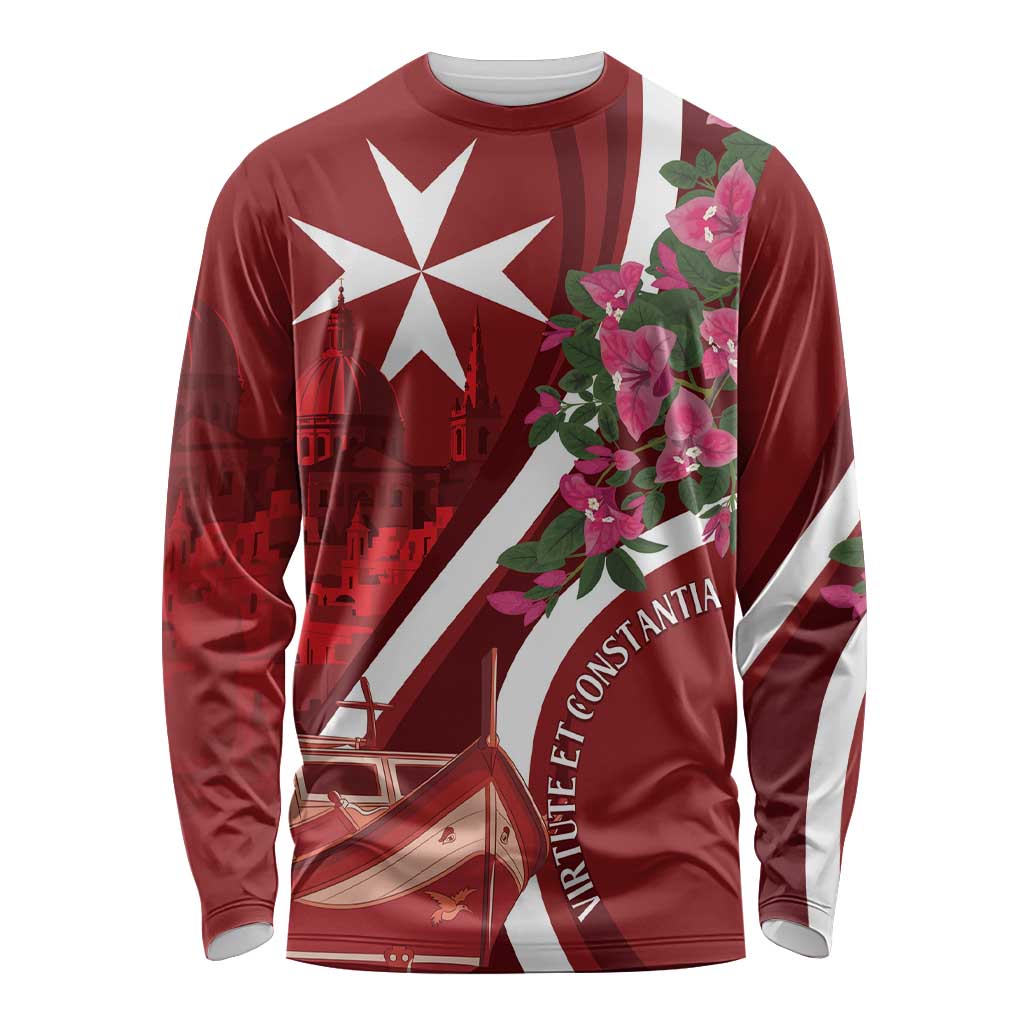 Inħobbok Malta Long Sleeve Shirt Bougainville and Luzzu