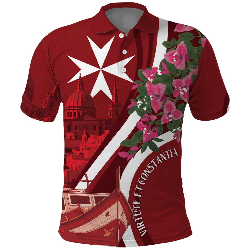 Inħobbok Malta Polo Shirt Bougainville and Luzzu