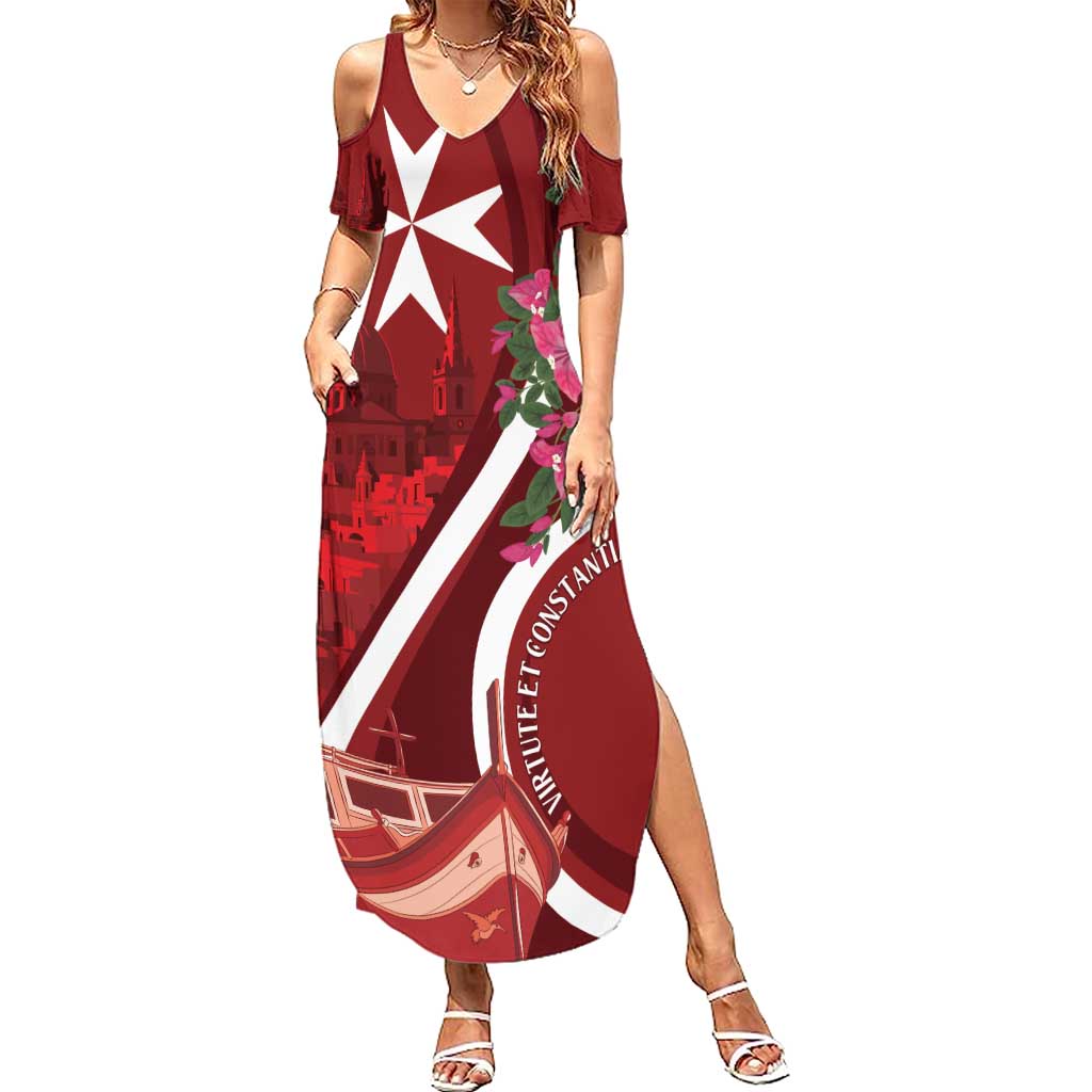 Inħobbok Malta Summer Maxi Dress Bougainville and Luzzu