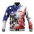 USA Ice Hockey Custom Baseball Jacket Splash Art Abstract Style