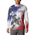 USA Ice Hockey Custom Button Sweatshirt Splash Art Abstract Style