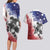 USA Ice Hockey Custom Couples Matching Long Sleeve Bodycon Dress and Hawaiian Shirt Splash Art Abstract Style