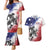 USA Ice Hockey Custom Couples Matching Mermaid Dress and Hawaiian Shirt Splash Art Abstract Style